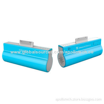 Portable Power Stations for iPhone 4/4S with Standing Function, 2,000mAh Real Capacity, 5V/1A Output